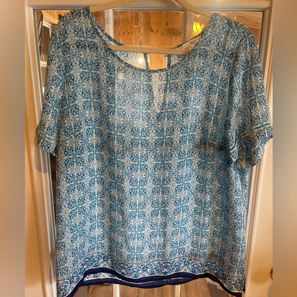 Ladies s/s blouse- XL- EUC-